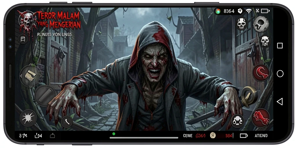 Screenshot gameplay <strong>8364</strong> yang menegangkan dan mengerikan.