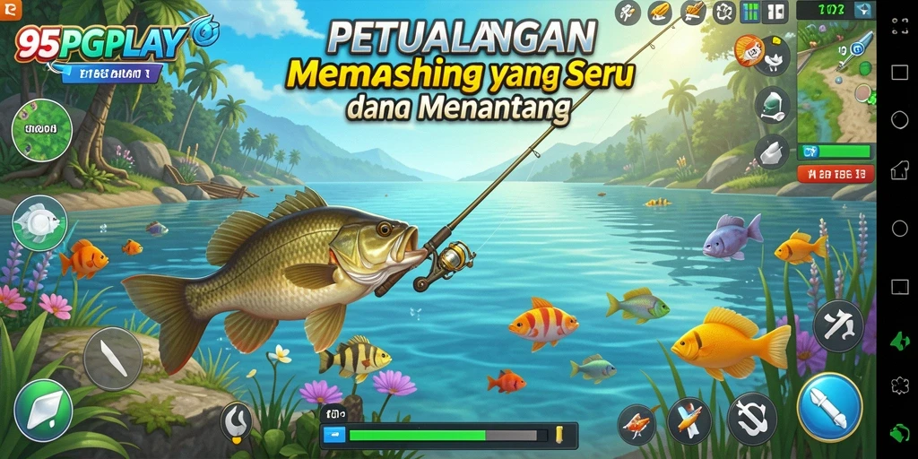 Tampilan gameplay memancing yang menarik dan interaktif di 95PGPLAY.