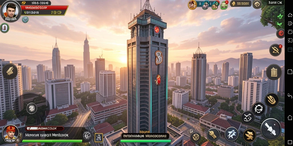 Tangkapan layar gameplay berkualitas tinggi BANDARCOLOK menampilkan aksi menara pertahanan.