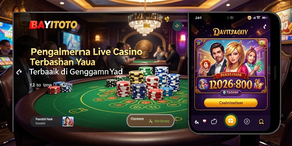 Screenshot gameplay yang menampilkan suasana Live Casino yang mendebarkan.
