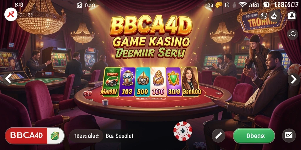 Screenshot gameplay BBCA4D menampilkan suasana Kasino yang memukau.