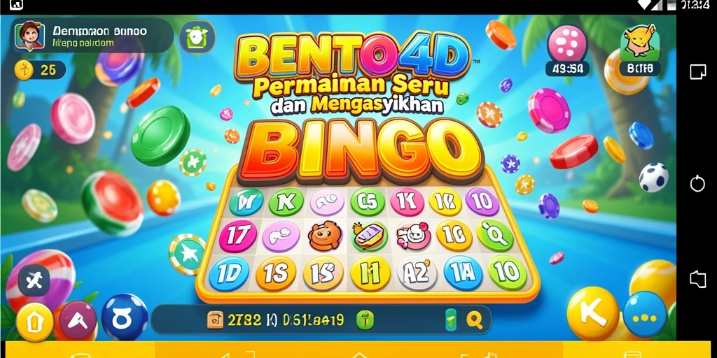 Tampilan gameplay BENTO4D dengan elemen bingo yang menakjubkan.