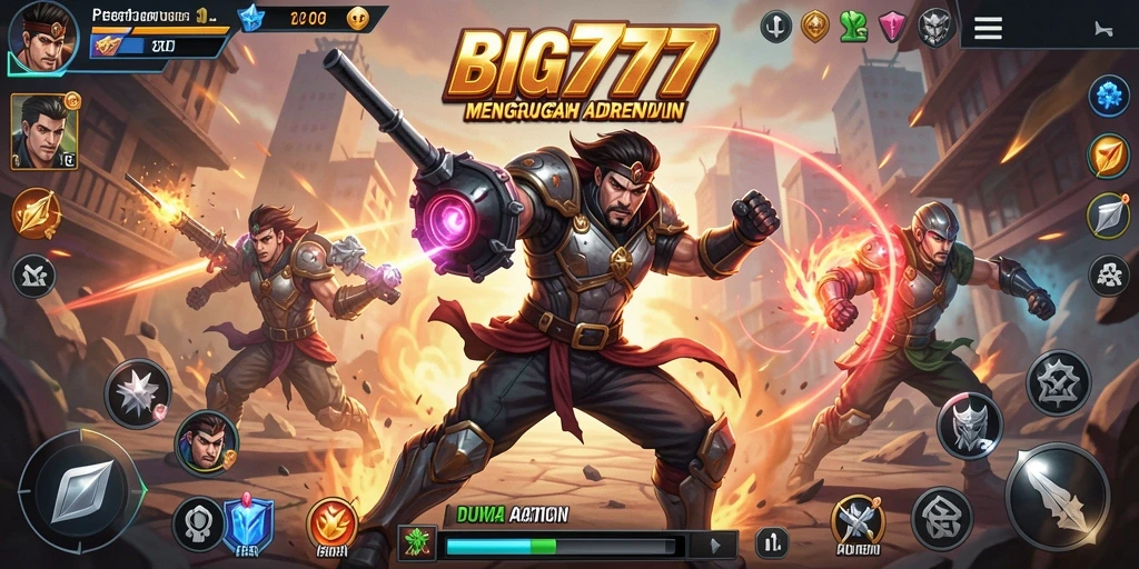 Gameplay action seru dengan pertarungan mendebarkan di BIG777.