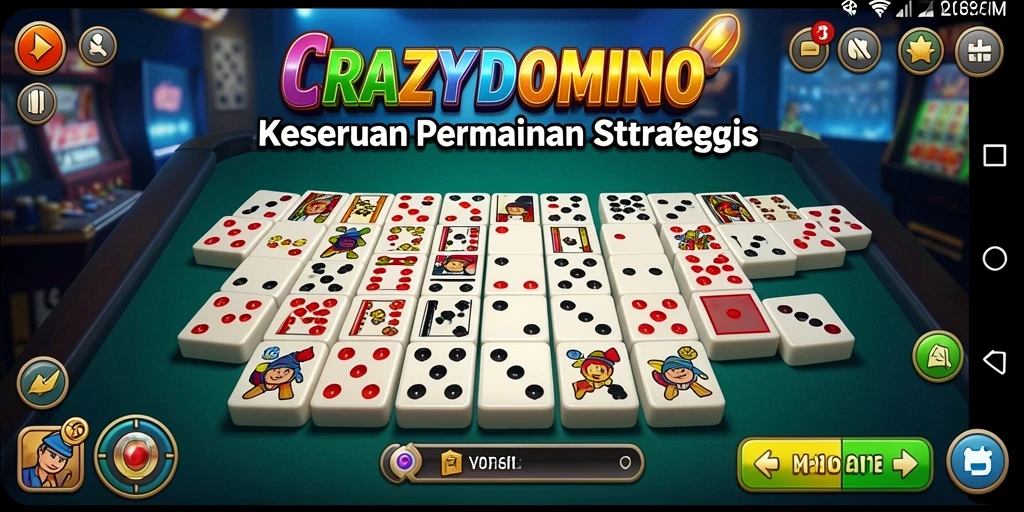 Tampilan gameplay menantang dari CRAZYDOMINO yang memperlihatkan strategi dan kompetisi.