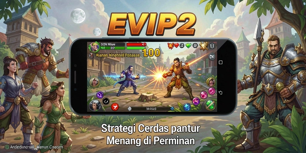 Screenshot gameplay EVIP2 menampilkan strategi yang mendalam dan pertempuran yang seru.