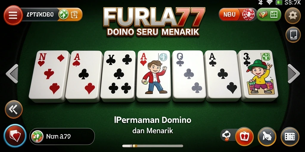 Tampilan gameplay menarik dalam permainan Domino FURLA77.