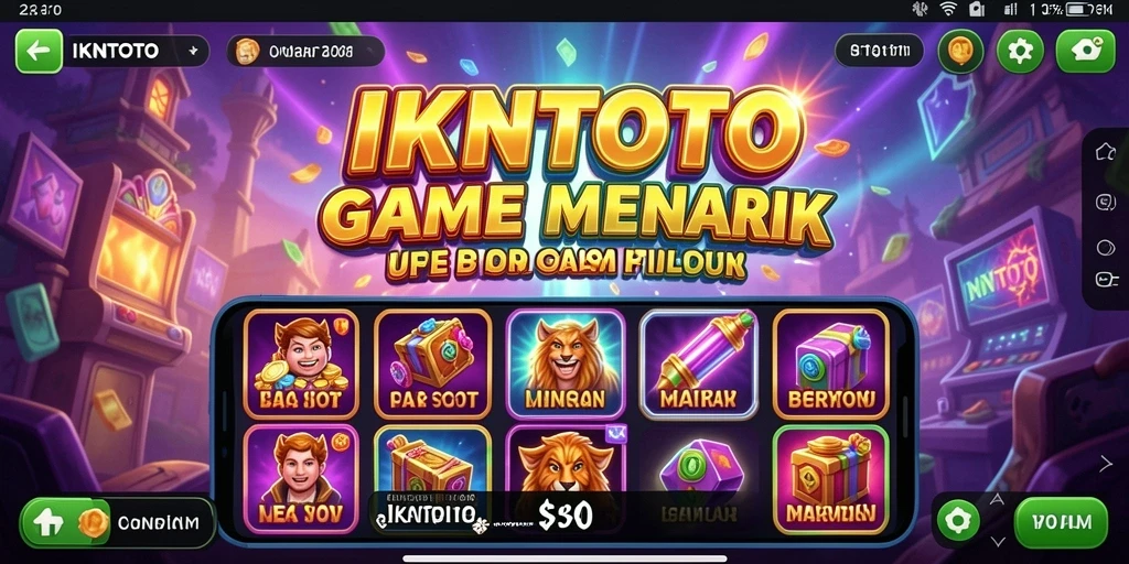 Tampilan gameplay Slot IKNTOTO yang menarik dan berwarna-warni.