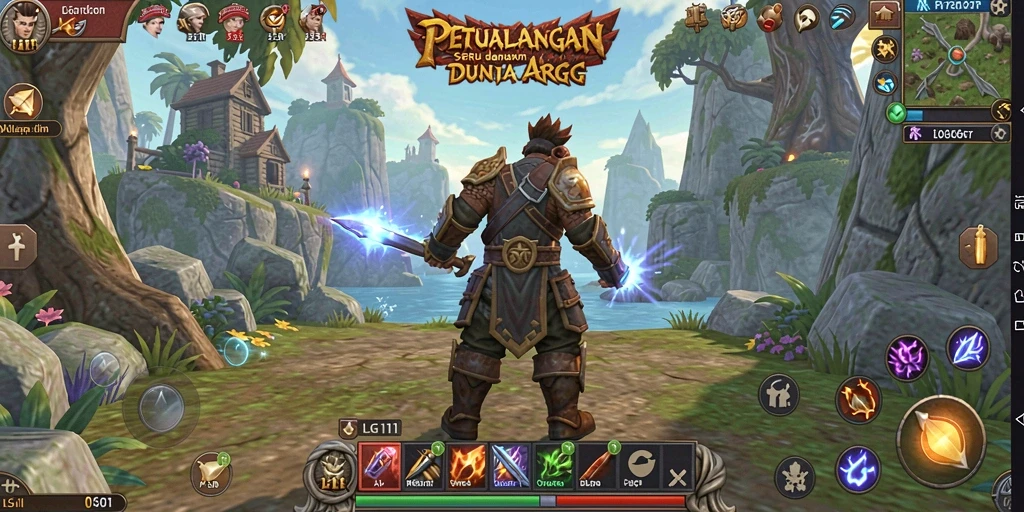 Screenshot utama LG111 menampilkan pertarungan epik dalam dunia ARPG.