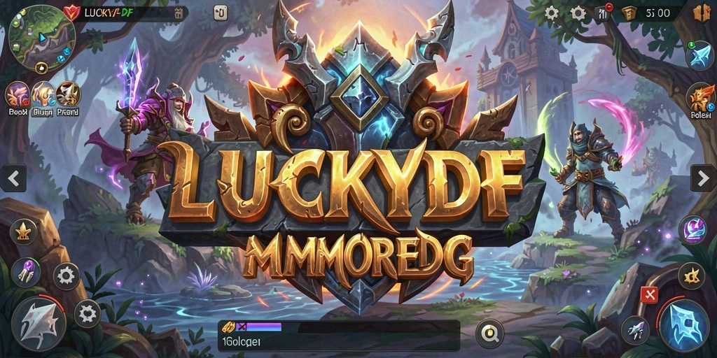 Tampilan gameplay petualangan seru di LUCKYDF dalam dunia MMORPG.