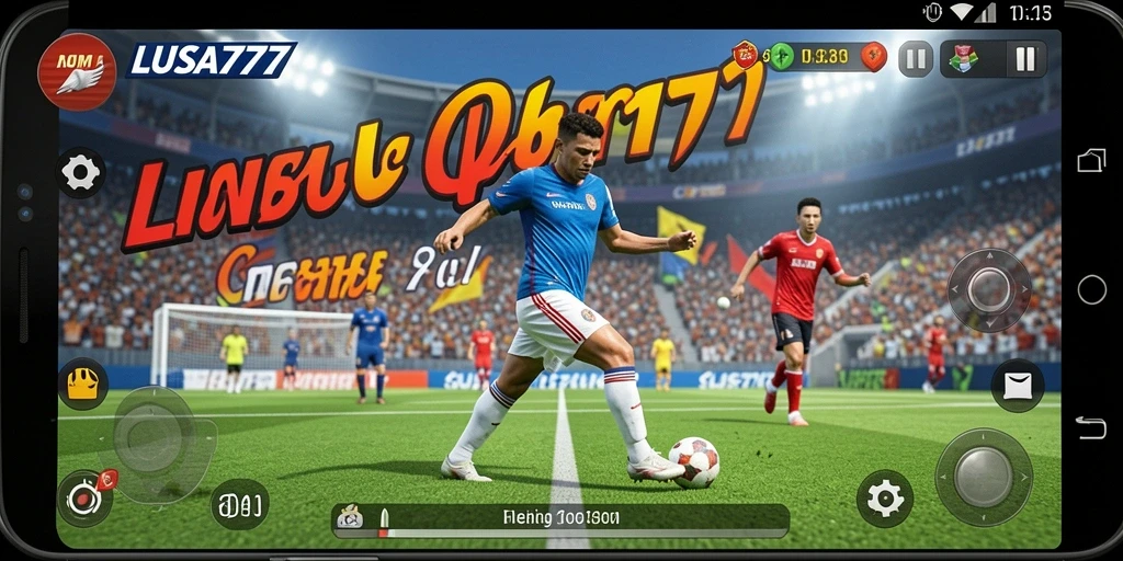 Screenshot gameplay LUSA777 menunjukkan aksi olahraga yang mendebarkan.