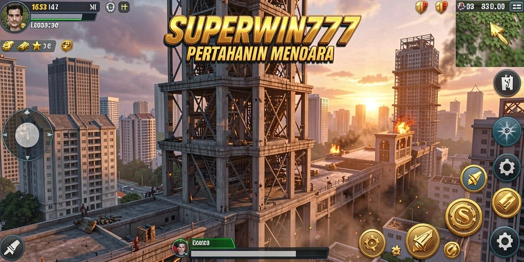 Tampilan gameplay menara pertahanan yang strategis dan menarik.