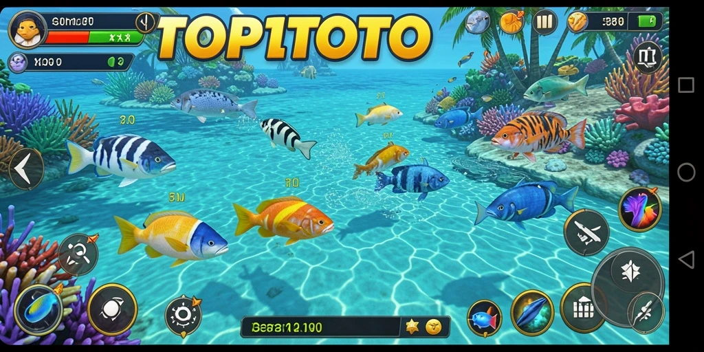 Tampilan menarik dari gameplay seru Tembak Ikan di TOP1TOTO.