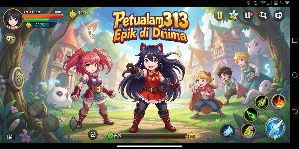 Tampilan menarik dari gameplay TOTO313 yang penuh warna.