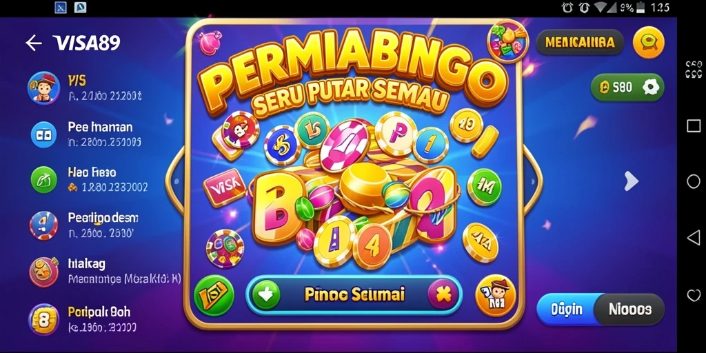 Tampilan gameplay Bingo yang seru dan interaktif di VISA89.
